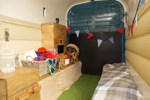 Interior of Horse Box Photo Booth